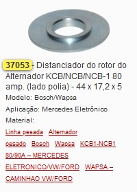 GB37053 DISTANCIADOR ROTOR ALTERN. L/P TITAN KCB/NCB/NCB1 (02PÇ)