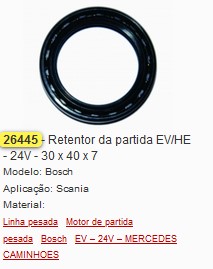 GB26445 RETENTOR PARTIDA SCANIA MODERNA (01PÇ)