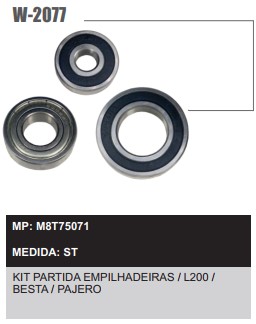W2077ST -KIT ROLAM.PART.L200/BESTA/EMPILHADEIRA