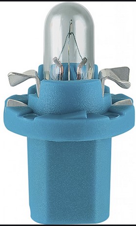 T2721MFX LAMPADA+SOQUETE 1,2W B8.5D 12V (AZUL) VTO