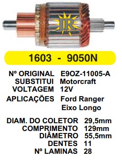 9050/801005 IND. PART. MOTORCRAFT FORD RANGER LONGO C129 D55.5 11D HS