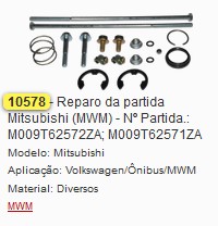 GB10578 REPARO MOTOR PARTIDA MITSUBISHI VOLVO (MWM) (1PÇ)