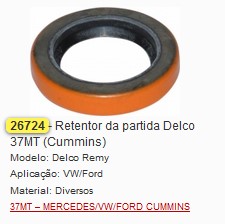 GB26724 RETENTOR PARTIDA 37MT/41MT CUMMINS (23X35X6,5) (01PÇ)