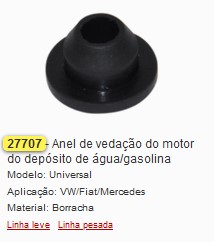 GB27707 RETENTOR BOMBA UNIVERSAL (BICO FINO) 
