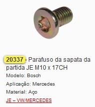 GB20337 PARAFUSO SAPATA PARTIDA JE/JD M10X19 (10PÇ)