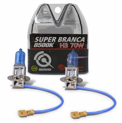 KIT LAMPADA H3 24V 70W SUPER BRANCA QUALYTEN