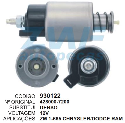 930122 AUTOMATICO PT. DENSO S10 FLEX RAM 12V ZM1665