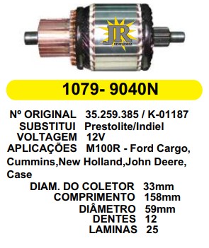 9040/800385 IND. PART. PRESTOLITE/INDIEL C/RED.M100R 12V C158 D59 12D HS