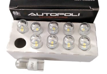 AP1834 LED T10 24V ESMAGADA GDE BRANCO (UN)