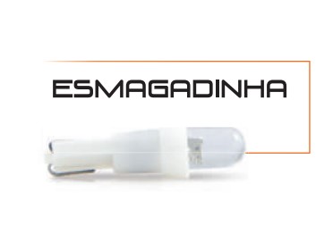 AP1840 LED ESMAGADA (PINGUINHO) T5 12V BRANCO (UN)