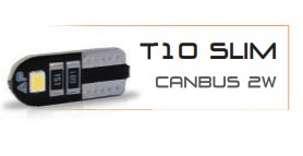 AU086 LED ESMAGADA (PINGAO) T10 24V SLIM CANBUS 2W BRANCO (UN)