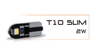 AU088 LED PINGAO 12V 2W T10 SLIM BRANCO (UN)