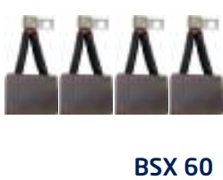BSX 60 - 24V JOGO ESCOVA PART. KB 24V