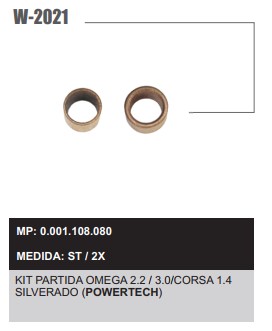 W2021ST -KIT BUCHA PART.BOSCH OMEGA/CORSA/VEC/PALIO/STRADA