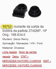 GB10752 REPARO (ISOLANTE) SAIDA DA BOBINA PART. 37MT/41MT/42MT (01PÇ)