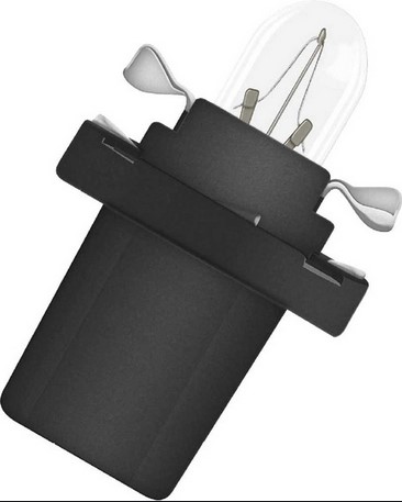LMM2721MF8 LAMPADA+SOQUETE 1,2W B8.3D 12V (PRETA) MARELLI