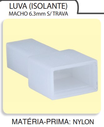 KCW00109 CAPA TERMINAL MACHO 6,3MM S/TRAVA C/100PC