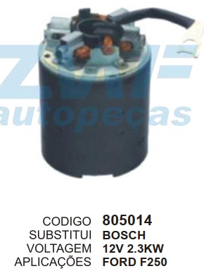805014 BOBINA NA CARCACA BOSCH F250 9,6 12V ZWF