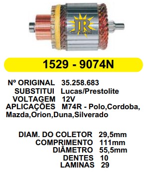 1529 IND. PART. LUCAS POLO/SILVERADO/MAZDA/MAZDA 12V C111 D55.5 10D 