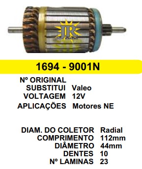 9001/800225 IND. PART. VALEO C/R 12V C112 D44 10D HS RADIAL