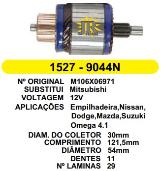 9044/800453 IND. PART. MITSUBISHI 29L C/RED 12V C121.5 D54 11D JR HS