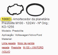 GB10083 KIT BORRACHA PLANETARIA PRESTOLITE M100R (JG ANEL BORRACHA)