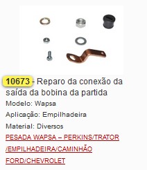 GB10673 REPARO CONEXAO PARTIDA EMPILHADEIRA (1PÇ)