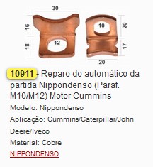 GB10911 REPARO (ISOLANTE) AUT. CAT/JOHN DEERE/IVECO M10/M12 (CUMMINS) (01PÇ)