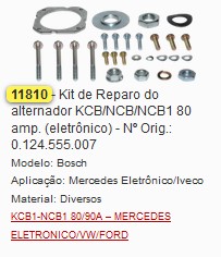 GB11810 REPARO ALTERNADOR MB BOSCH ELETRONICO 80A TITAN 