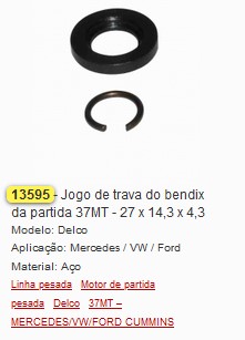 GB13595 JOGO TRAVA BENDIX INDUZ. PART. DELCO 37MT (02PÇ)