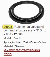 GB26005 RETENTOR PARTIDA KB C/MOLA  (CX.SECA)(44,5X32X5,5) (01PÇ)