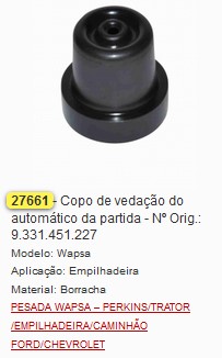 GB27661 GUARDA PÓ VEDACAO AUTOM. EMPILHADEIRA (02PÇ)
