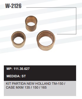 W2126ST -KIT BUCHA PART.ISKRA NEW HOLLAND TM150/CASE 