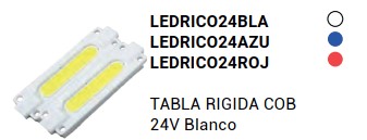 LEDRICO24ROJ PLACA LED COB VERMELHO 24V
