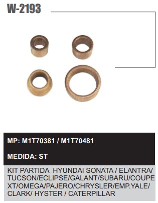 W2193ST -KIT BUCHA PART.MITSUBISHI SONATA/TUCSON/ELANTRA