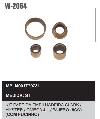 W2064ST -KIT BUCHA PART.MITSUBISHI OMEGA 4.1/EMPIL MITSUB