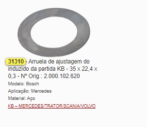 GB31310 ARRUELA DE ACO AJUST. INDUZ. KB (C/10) 35X22.4X0.3