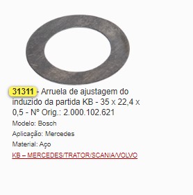 GB31311 ARRUELA DE ACO AJUST. INDUZ. KB (C/10) 35X24X0.5