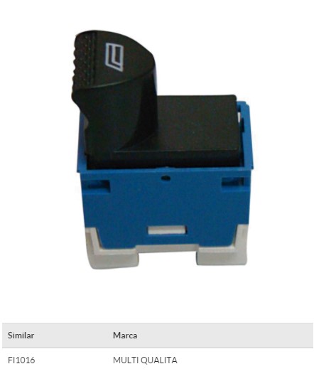 1502017 INTERRUPTOR VIDRO PALIO/SIENA/STRADA 01/15 SIMPLES LED AM DE TORRINHA