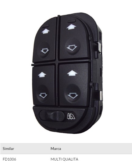 1503016 INTERRUPTOR VIDRO ESCORT ZETEC QUADRUPLO