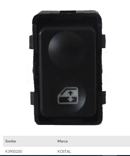 1503017 INTERRUPTOR VIDRO ESCORT >93 S/MOLDURA SIMPLES