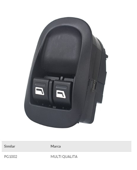 1510001 INTERRUPTOR VIDRO PEUGEOT 206 DUPLO LED AM S/RET. 