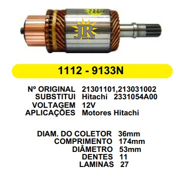9133 IND. PART. HITACHI 27L THERMOKING C/R 12V C174 D53 11D 