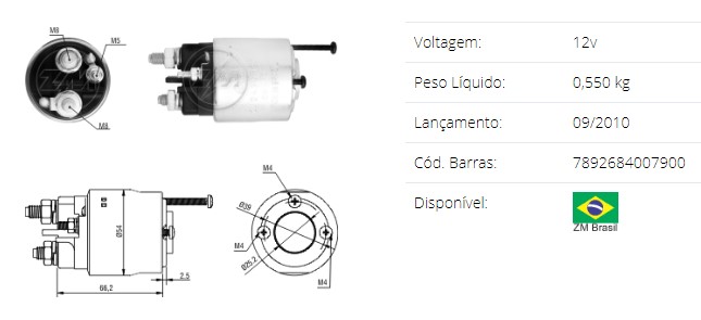 ZM2496 AUTOMATICO PT. VALEO RENAULT/NISSAN 12V