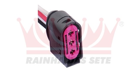 ETE5889 CHICOTE 3VIAS ELETROVENTILADOR/FLANGE NOVO GOLF/CAIXA FUSIVEL GOLF/JETA/AUDI FEMEA