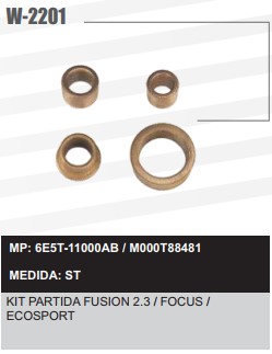 W2201ST -KIT BUCHA PART.MITSUBISHI FORD FUSION 2006 AUTOM.