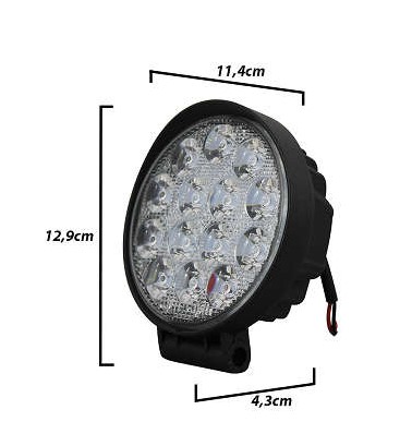 FAROL LED 42W 14LEDS REDONDO TIGER (0802003)