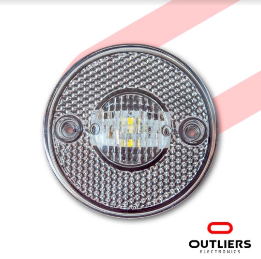 PRD005 LANTERNA LATERAL 65MM CRISTAL 3 LED