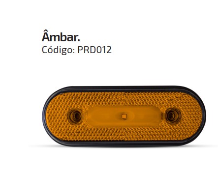 PRD012 LANTERNA LATERAL CARRETA OVAL LED AMARELA