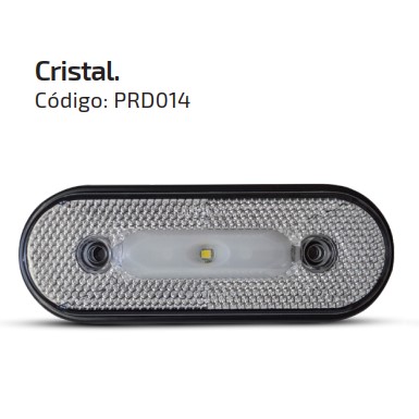 PRD014 LANTERNA LATERAL CARRETA OVAL LED CRISTAL